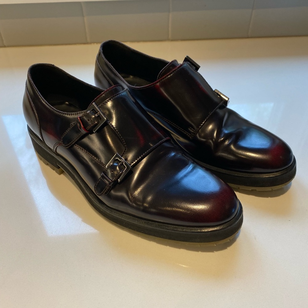 Aquatalia Harlow Oxford Patent Leather Oxblood